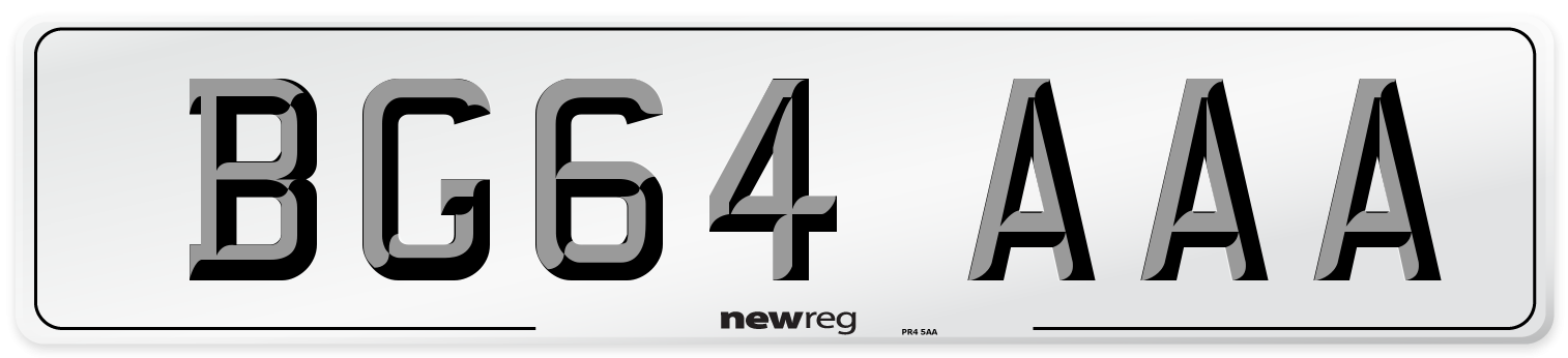 BG64 AAA Number Plate from New Reg